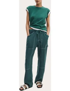 Rag & Bone - Pantalón Atlas de lino bosque - Rag & Bone - FashionsVida