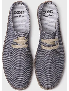 Alpargatas de hombre de tejido con efecto desgastado y cordones - Toni Pons - FashionsVida