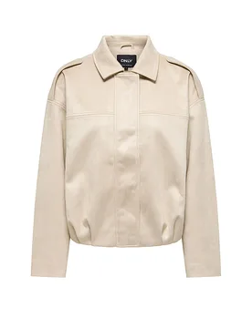 Chaqueta efecto piel ONLAMBER beige XS - Only - FashionsVida