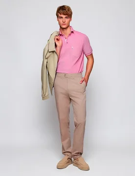 Pantalón hombre chino custom fit broken twill - Mirto - FashionsVida