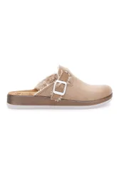 Pantofole nude con pelo interno e suola bianca 20 ct 41
