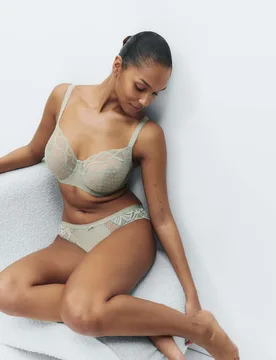 Mesh Wired Extra Support Bra F-J Soft Green female - M&S - FashionsVida