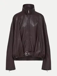 Kunstlederjacke Constance in Lack-Optik Braun 38