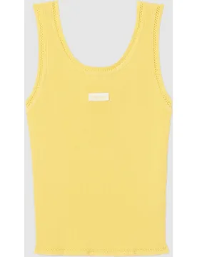 Top de punto de mujer sin mangas y cuello redondo - CLAUDIE PIERLOT - FashionsVida