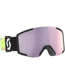 Masque de ski - Shield Black/Neon Yellow AMP Lavender Chrome S3 - Noir - Scott - FashionsVida