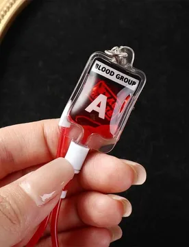 Type A B O AB Plasma Blood Bag Keychain PVC Bag Charm Mobile Phone Straps Unique Fashion Halloween Blood Pendant DIY Accessory - Aliexpress - FashionsVida
