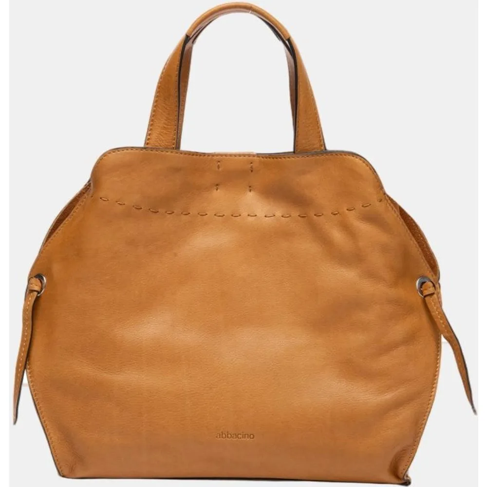 Bolso de mano en piel con pespunte - Abbacino - FashionsVida