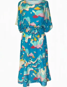 Astroelevator Maxi Kaftan Belted - One Size - Paolita London - FashionsVida