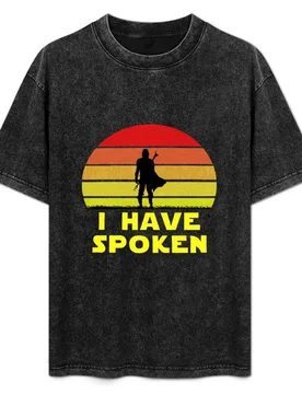 I have spoken mando retro T-Shirt Basic Short Sleeve T-Shirt for Men - Aliexpress - FashionsVida