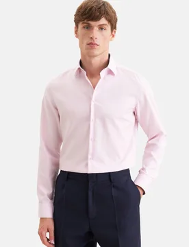 Shaped Business Hemd Uni Rosa/Pink 39 - Seidensticker - FashionsVida