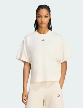 T-shirt con 3 strisce Studio Boyfriend S Wonder White - Adidas - FashionsVida