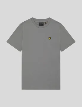 Kids Cotton Crew Neck T-Shirt Mid Grey - Lyle & Scott - FashionsVida