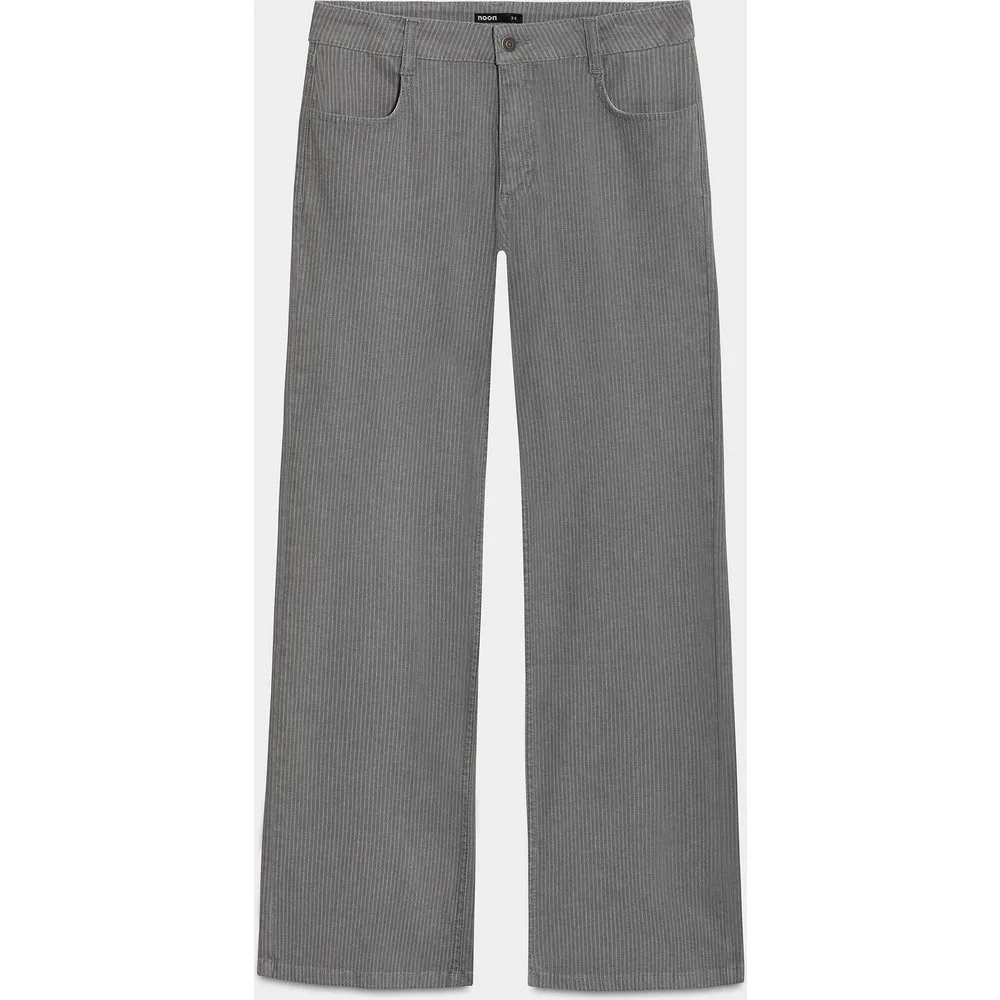 Vaquero de mujer de tiro alto con rayas - Noon - FashionsVida