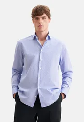 Regular Casual Hemd Gestreift Blau 41