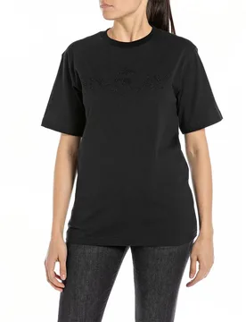 Maglietta A Maniche Corte W3698p.000.23608p Black XS - Replay - FashionsVida