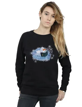 Women's Frozen 2 Olaf Snow It All Sweatshirt in Black Size: Large - Black - Size: L - Disney - FashionsVida