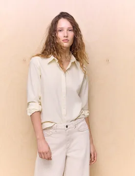 Camisa de algodón lisa de mujer - Easy Wear - FashionsVida