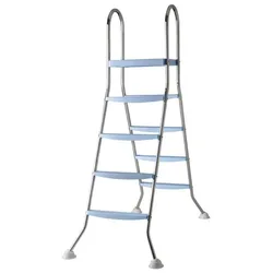 Ladder 2x4 Steps Silver / Blue 142 cm unisex