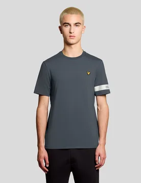 Men's Sports Sleeve Detail T-Shirt in Grey - Lyle & Scott - FashionsVida