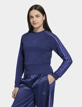 Womens Felpa Con Dettagli In Raso - Blu, blu blu Bambino taglia 9-10Y - Adidas - FashionsVida