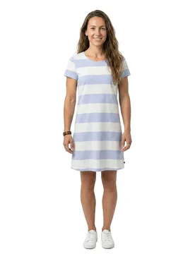 Maren Short Sleeve Dress Pearl / Cashmere Blue S Women - Sea Ranch - FashionsVida