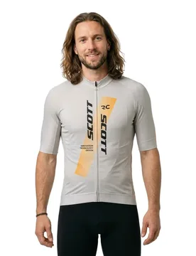 Maglia A Maniche Corte Rc Pro Cotton White / Gleam Orange - Scott - FashionsVida