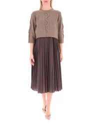 Abito con maglione MARRONE S