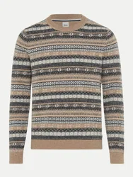 Strickpullover RICK mit Jacquard-Muster Mehrfarbig L