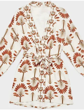 Bata de mujer estampado palmeras - Gisela - FashionsVida