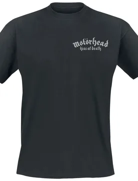 T-Shirt - Kiss Of Death Bullet Circle V2 - S bis 4XL - für Männer - Größe XL - schwarz - Lizenziertes Merchandise! - Männer - male - Motörhead - FashionsVida