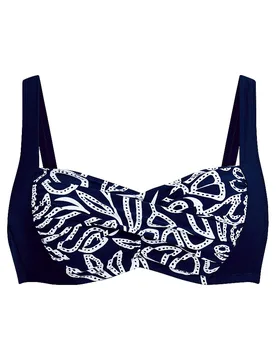 Haut de bikini Flower Dots bleu marine 44E - Anita - FashionsVida
