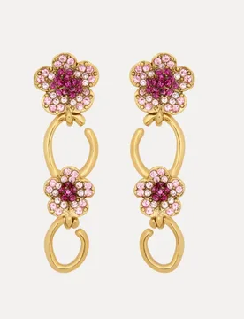 Dainty Floral Stud Earrings for Women, Micro-Pave Cubic Zirconia Geometric O-Ring Drop Stud Earrings - Aliexpress - FashionsVida