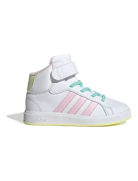 SNEAKERS MID-CUT BIANCHE CON DETTAGLI COLORATI GRAND COURT MID K 38 - Adidas - FashionsVida