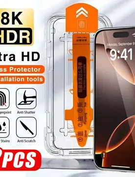 Piezas Protector de pantalla de vidrio templado ultra HD 4K brillante compatible con iPhone 17/17 Pro/17 Pro Max/17 Air/16e/16/16 Pro Max/16 Plus/15 P - Shein - FashionsVida