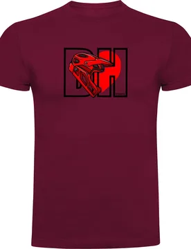 Maglietta A Maniche Corte I Love Downhill Dark Red - Kruskis - FashionsVida