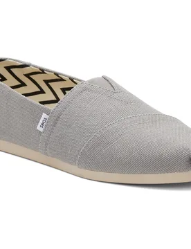 Alpargata Classic Cotton Mens Drizzle Grey Espadrilles - Size Uk 12 - TOMS - FashionsVida