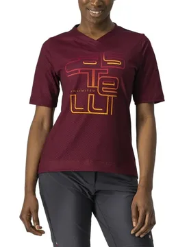 Maglietta A Maniche Corte Trail Tech Bordeaux - Castelli - FashionsVida