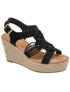 Women's 'Kennley' Espardille Wedge Sandals in Black Size: 7 - Black - Size: 7 - RAVEL - FashionsVida