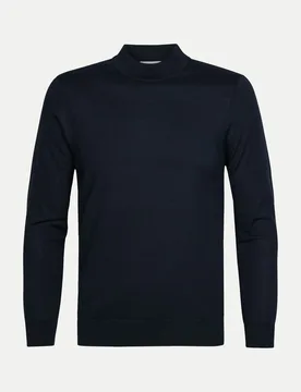 Stehkragen Pullover aus Wolle Schwarz XL - Profuomo - FashionsVida