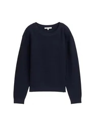 Structured knit pullover female