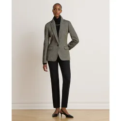 Pantalón recto de mujer de sarga Slim Fit