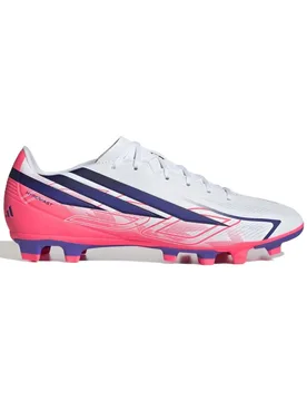 Chaussures De Football F50 Hyperfast Club Fg/mg Ftwr White / Solar Purple / Solar Turbo EU 43 1/3 Homme - Adidas - FashionsVida