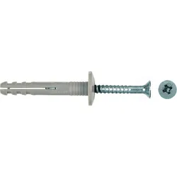 Tacos Clavo N 6 x 80 mm y Tornillos 20 Uds