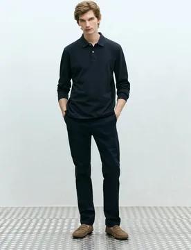 Pantalón hombre sport basico slim algodón stretch - Dustin - FashionsVida