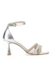 Sandali con tacco 756 Argento 39