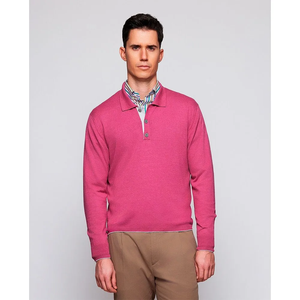 Jersey de hombre de punto cuello polo - Mirto - FashionsVida