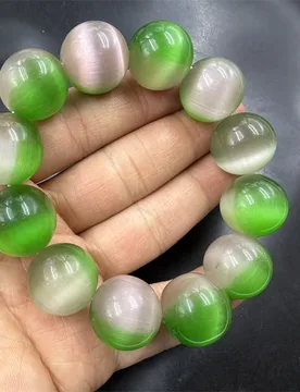 Mm two-tone 's bead , purple-green cat's eye stone bracelet - Aliexpress - FashionsVida