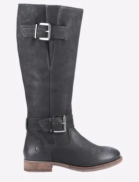 Estelle Womens - Black Leather - Size Uk 4 - Hush puppies - FashionsVida