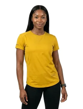 Endurance Tech Short Sleeve T-shirt Sundial Yellow L Women - Scott - FashionsVida
