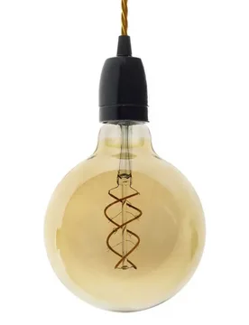 Cables Suspension Luminaire Braided Textile 1.2 M Black One Size - Creative - FashionsVida